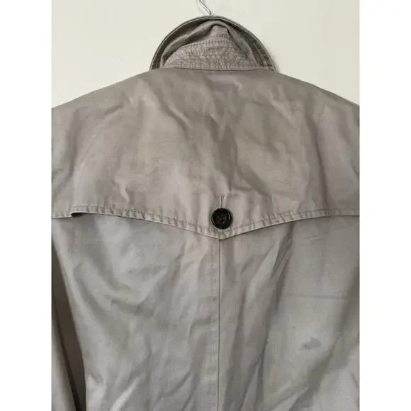 BANANA REPUBLIC Double-Breasted Belted Lined Trench Coat Sze S Khaki Classic EUC - Picture 10 of 15